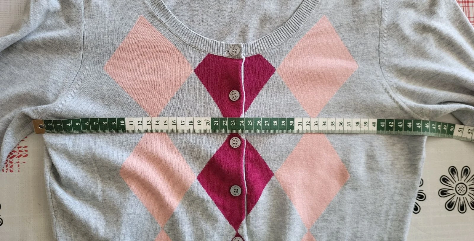 Esprit Cardigan TM/TFr38-Cinza Rosa e Fúcsia - Estilo Burlington em TBE – photo 11